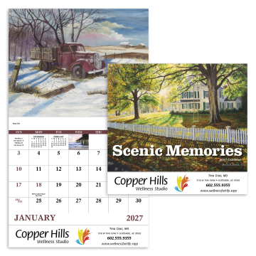 Scenic Memories Wall Calendar - Stapled